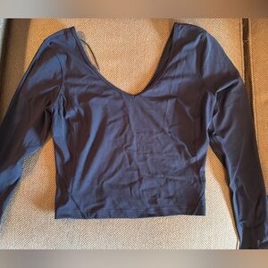 Lululemon Athletica Black Long Sleeve Crop Top